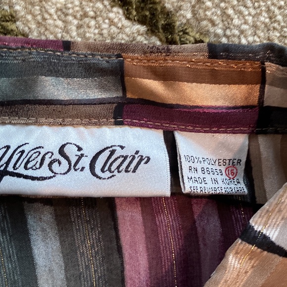 ~Yves St. Clair~ Vintage Button Polyester Shirt - Picture 4 of 4